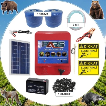 Pars Elektrikli Çit Ayı-Domuz Kovucu Mini Set 1000