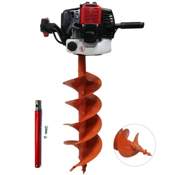 Garden Pro GP-490A Çift Helezonlu Toprak Burgu Makinası 250 mm + 50 cm Uzatma