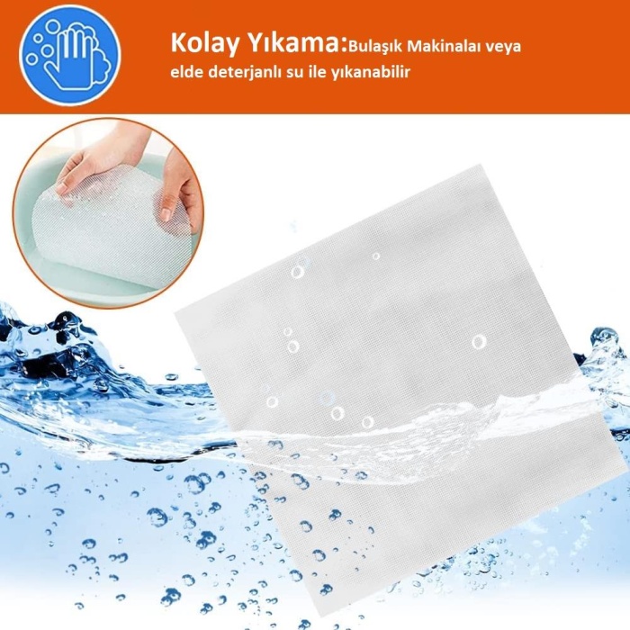 Dalle Silikon Yapışmaz Gıda Kurutma Örtüsü 100x100 cm