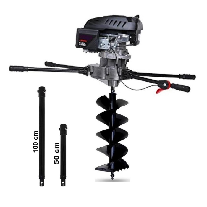 Gardenpro Ağır Hizmet Toprak Burgu Makinası 6.5 Hp 300 mm