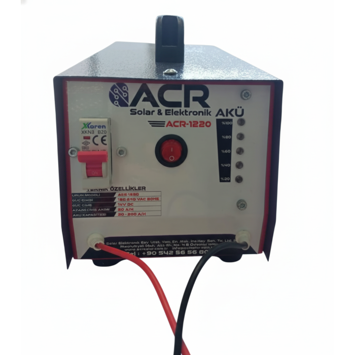 ACR 1220 Profesyonel Akü Şarj Aleti 20 Ah