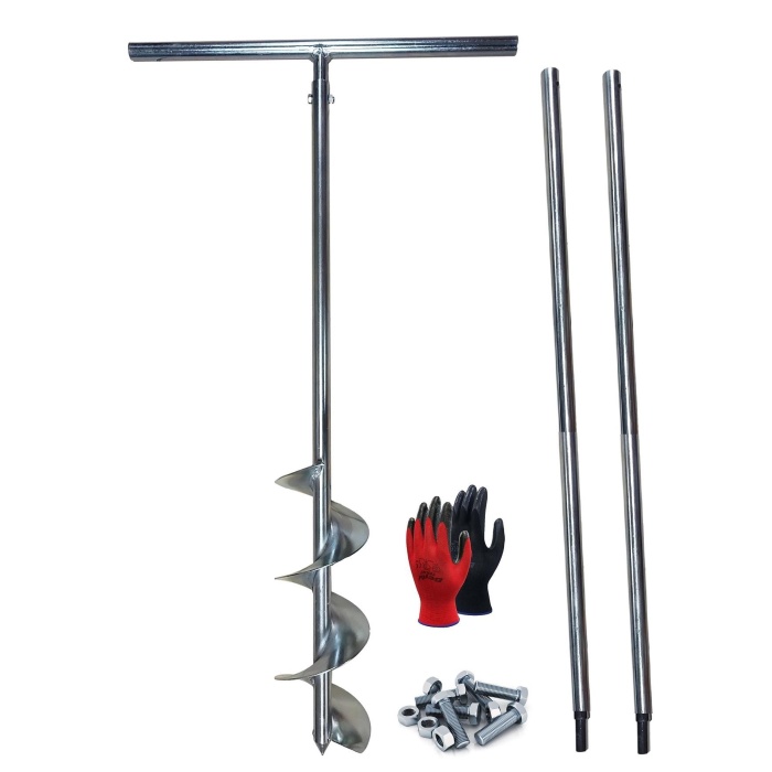 Galvaniz Toprak Delme Sondaj Burgusu Çap 15 cm Boy 3 mt