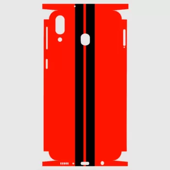 Samsung M20 Telefon Kaplama - Siyah Çift Şerit