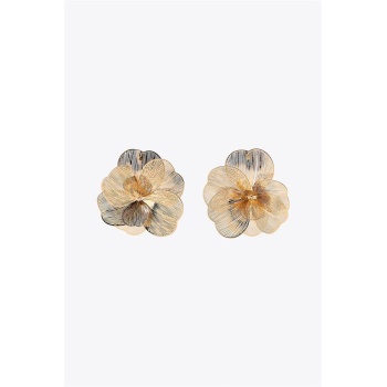 Çiçek Küpe - Altın