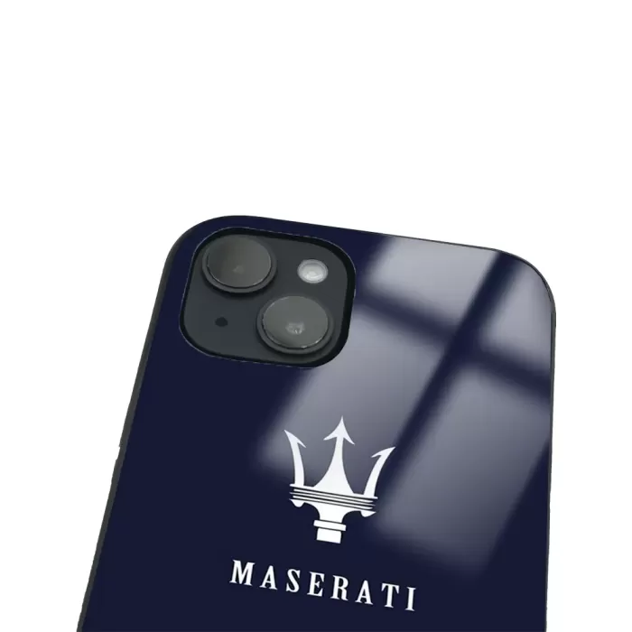iPhone 14 Plus Tamperli Glossy Cam Kapak - Maserati