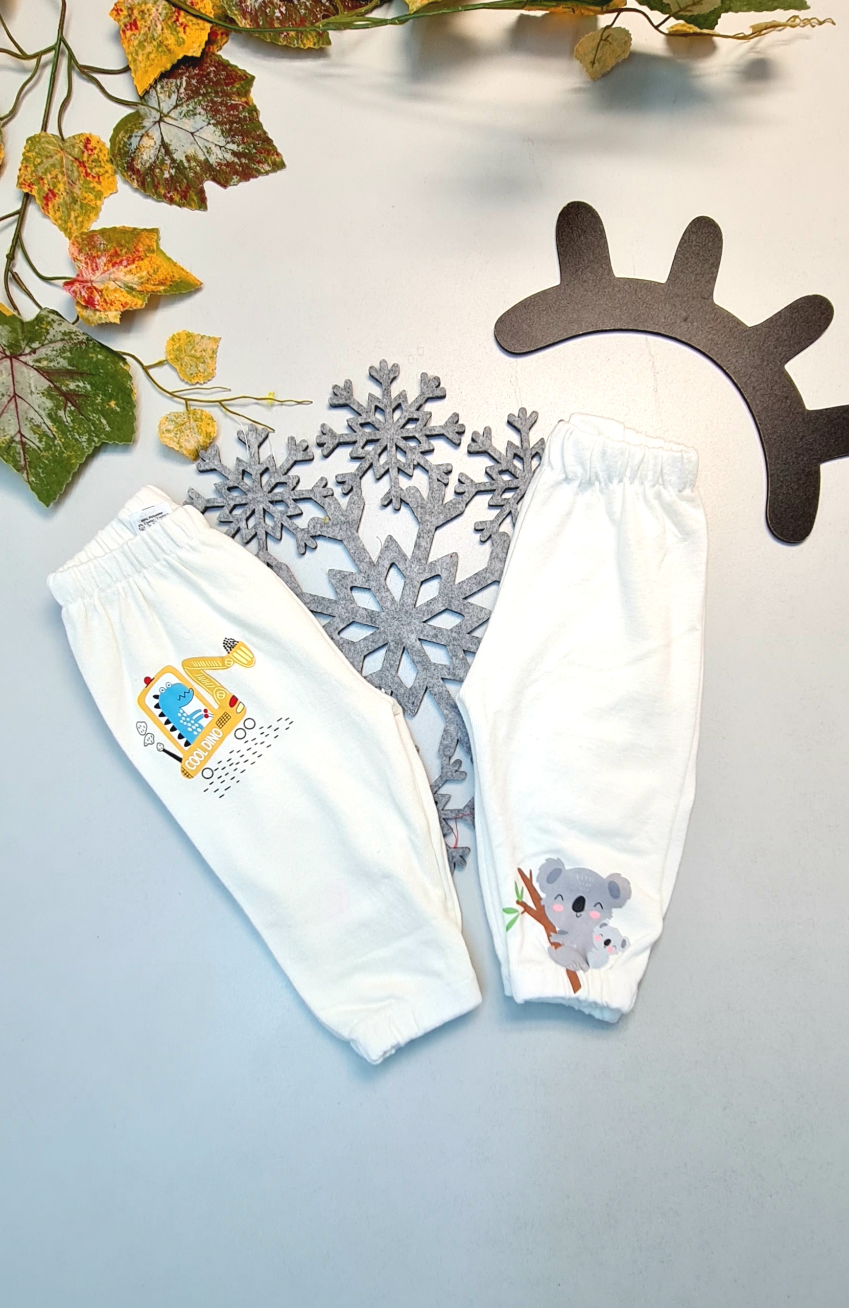İkili Krem Pijama Altlar (BEBE)
