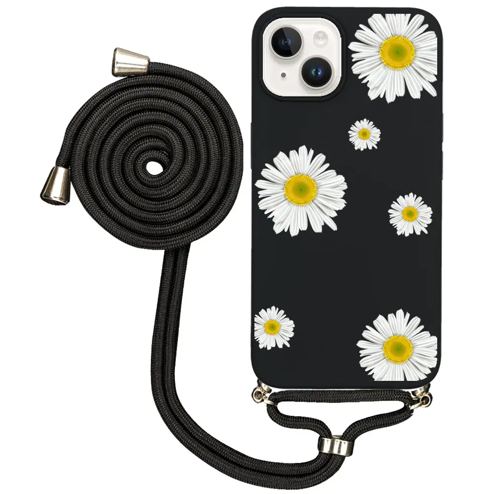iPhone 14 İpli Lansman Kılıf - Papatyalı