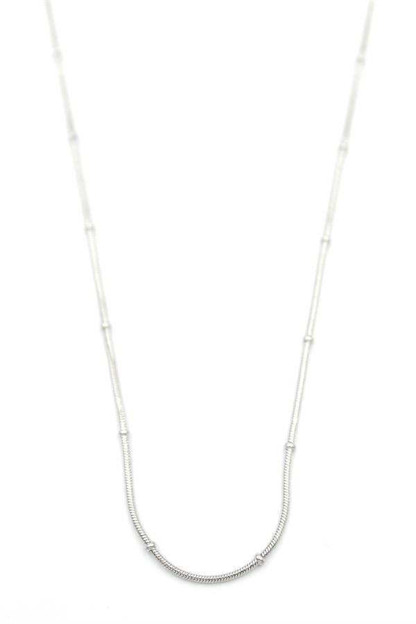 Toplu Yılan Zincir - 45cm - Gümüş