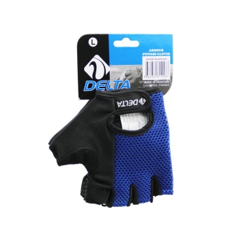 Parmaksız - Fileli  Sporcu Eldiveni  Mavi /siyah Large (4915) Go-53-vice/(1395)