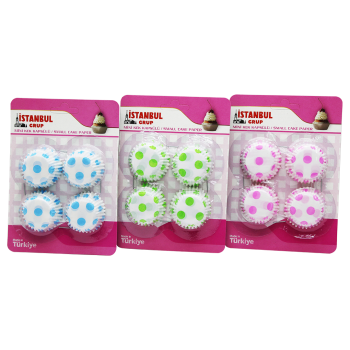 Mini Muffin Kağıt Kek Kapsülü - Paket İçinde 60 Adet Vardır (4915) Go-53-vice/(1395)