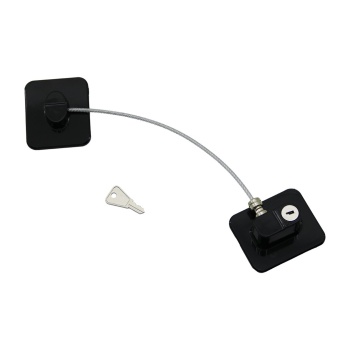 Siyah Plaka   Halatlı  Emniyet Kilit  5x6cm Yapışkanlı Montaj=2pcs Plaka   Halat=18.8cm (4915) Go-53-vice/(1395)