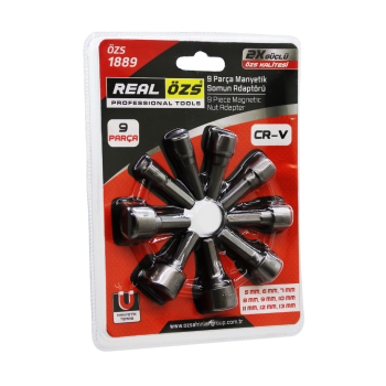 9  Parça   - 5-13 Mm Manyetik Somun Sökme - Çatı Adaptörü (4915) Go-53-vice/(1395)
