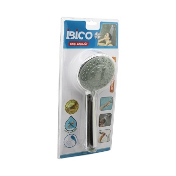 Orta Boy Yuvarlak - Bombeli =9.7cm Duş Başlık Kademeli Vakumlu Krom Gövde - Gri Zeminsap:14.5cm (4915) Go-53-vice/(1395)