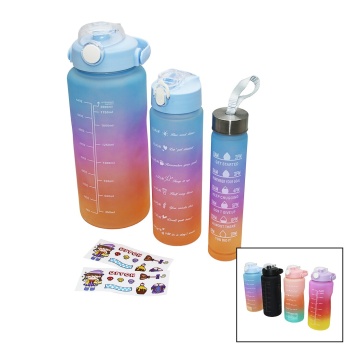 3 Boy Yavrulu Pipetli Renkli Suluk Matara (4915) Go-53-vice/(1395)