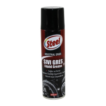 Steel St-1304 Sıvı Gres Sprey 200ml Yağlar - Korur - Isıya Dayanıklı (4915) Go-53-vice/(1395)