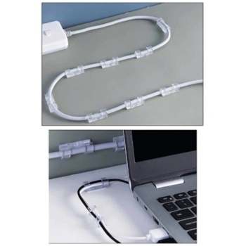 Kablo Sabitleyici Klipsler 20 Adet Kablo Düzenleyici Duvar Fayans Cam Kablo Tutucu Yapışkanlı Klips (4915) Go-53-vice/(1395)