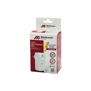 Tekli Şok Korumalı Priz Golyat Ri-tech-001 (4915) Go-53-vice/(1395)