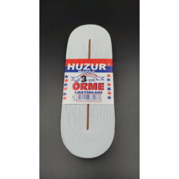 Beyaz - 3cm Paça Lastik Yassı Geniş 10mt. (4915) Go-53-vice/(1395)