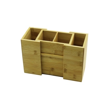 Aç-kapa - 2+2 Bölmeli   Tezgah Üstü  Bambu - Ahşap Kaşıklık (4915) Go-53-vice/(1395)