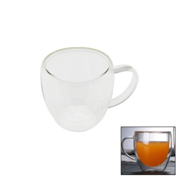 250ml - Dar Çift Cidarlı - Sade Termisil - Isıya Dayanıklı Cam Bardak (4915) Go-53-vice/(1395)