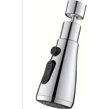 360 Derece Dönebilen- 3 Mod  Krom Yağmur Püskürtme Borulu Kubar Musluk Ucu  (4915) Go-53-vice/(1395)