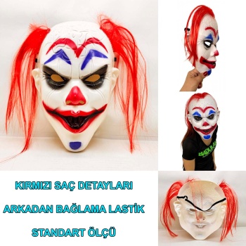 Kızıl Saçlı Joker Palyaço Maskesi (4915) Go-53-vice/(1395)
