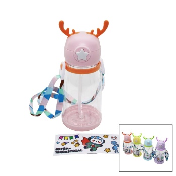 Geyik Modeli Pipetli Çocuk Matara Suluk Askı İpli (4915) Go-53-vice/(1395)