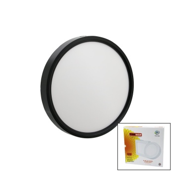 Nisaluce Epl-24sü/s 24w Siyah Metal Kasa Sıva Üstü Yuvarlak Led Slim Panel 1680lm Beyaz=6500k 30.000 Saat Ömür (4915) Go-53-vice/(1395)