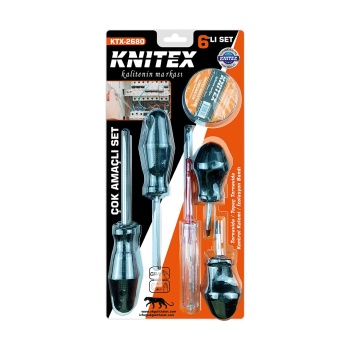 6pcs  Tornavida - Çok Amaçlı Set  Tornavida - Topaç Tornavida - Kontrol Kalem - Elektrik Bant (4915) Go-53-vice/(1395)