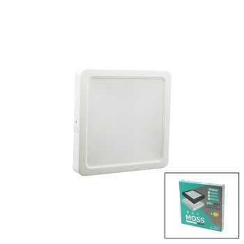 Moss Lıght 20w Kare Beyaz Metal Kasa Sıva Üstü Led Slim Panel 1350lm (4915) Go-53-vice/(1395)