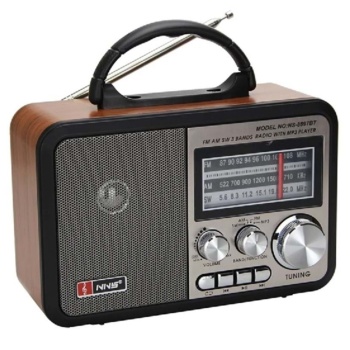 Orta Boy Retro, Nostaljik, Ahşap Tasarım Bluetooth Hoparlörlü, Şarjlı, Taşınabilir Fm/am Destekli Radyo Ns-8897 (4915) Go-53-vice/(1395)