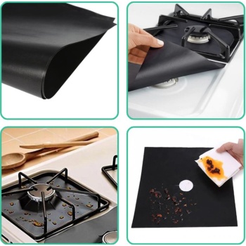 Ocak Koruyucu Folyo Yanmaz Yapışmaz 4&amp;apos;lü Set Siyah (4915) Go-53-vice/(1395)