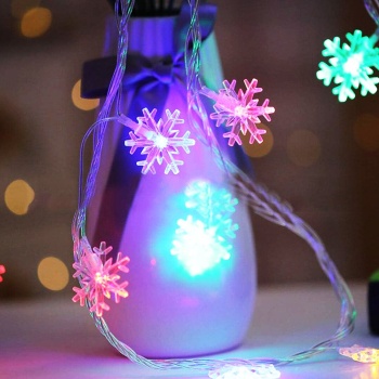 Gün Işığı - Kar Tanesi 3mt Pilli 2 Fonksiyonlu Peri Led - Dekor Lamba (4915)