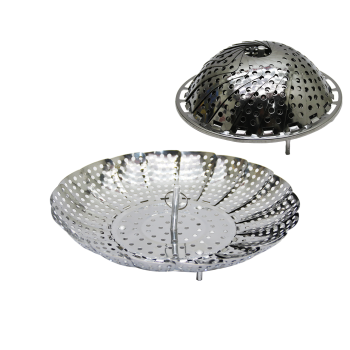 Küçük Metal Buharda Sebze Pişirici Sepet Haşlama Aparatı (4915)