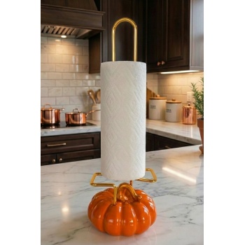 Dekoratif Turuncu Kabaklı Havluluk 34x12 Cm (4915)