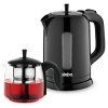 Elektrikli Cam Demlikli Plastik Çaycı Seti 1600w 1.7lt - 0.7lt Stm-5840 (4915) Go-53-vice/(1395)