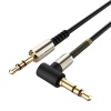 3.5mm Aux Kablosu Jak Erkek Erkek L Tipi 1 Metre Ses Aktarım Kablosu (4915) Go-53-vice/(1395)