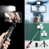 Kendiliğinden Işıklı Masaüstü Tripod Olabilen Telefon Tutuculu Kablosuz Kumandalı Selfie Çubuğu (4915) Go-53-vice/(1395)