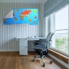Renkli atlas Dünya haritası Manyetik Yapıştırıcı Gerektirmeyen Duvar Stickerı 118 Cm * 56 Cm (4915) Go-53-vice/(1395)