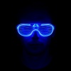 Mavi Led Işıklı Parti Gözlüğü - Neon Glow Şerit Gözlük 3 Modlu (4915) Go-53-vice/(1395)