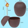 Hindistan Cevizi Hawaii Luau Aloha Pipetli İçecek Kabı Bardak 10x13 Cm 1 Adet (4915) Go-53-vice/(1395)