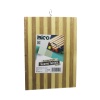 Beyaz Çizgili Ahşap Bambu Kesim Panosu - Kesme Tahtası Metal Kulplu 26 X 36 X 1.4cm (4915) Go-53-vice/(1395)