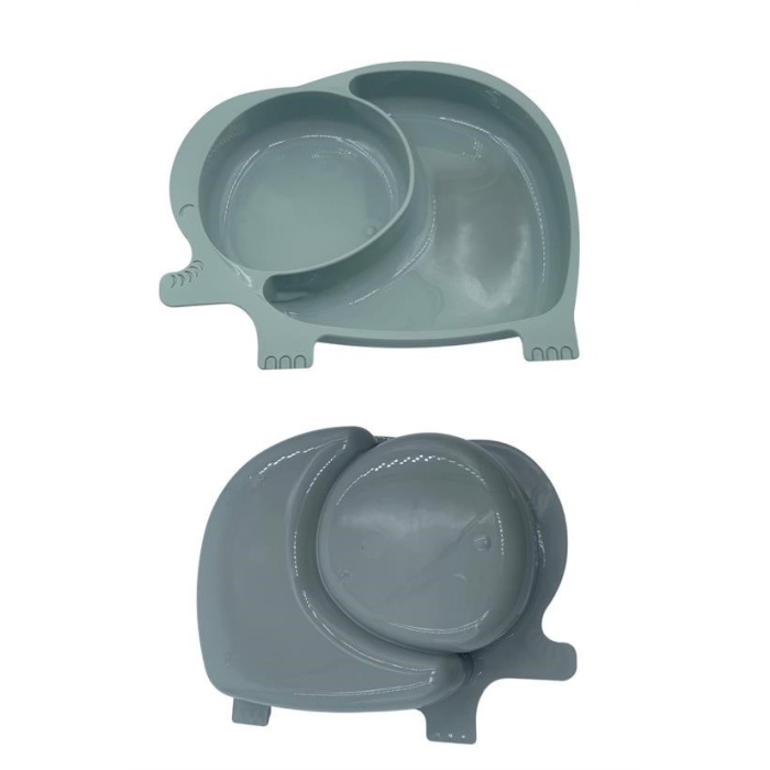 Bebek Ve Çocuk İçin Sevimli Fil Model Desenli Yemek Bebek Mama Kabı Bölmeli Tabak (4915) Go-53-vice/(1395)