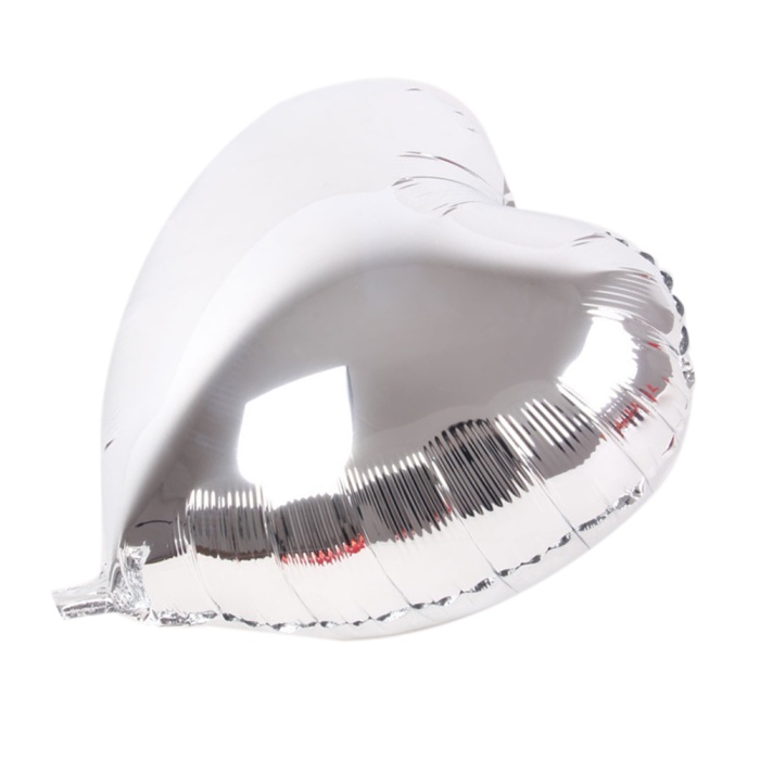 Kalp Balon Folyo Gümüş 45 Cm 18 İnç (4915) Go-53-vice/(1395)