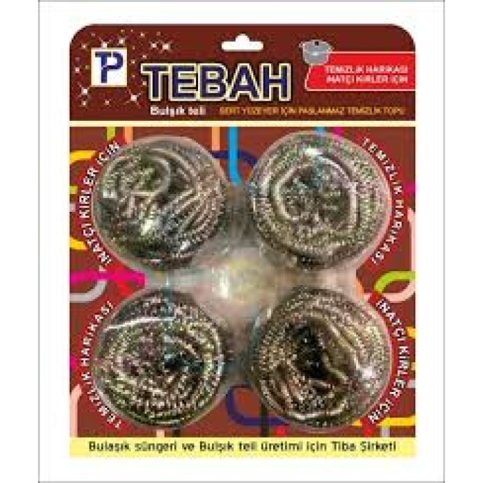 4 Parça  Bulaşık Top Teli (4915) Go-53-vice/(1395)