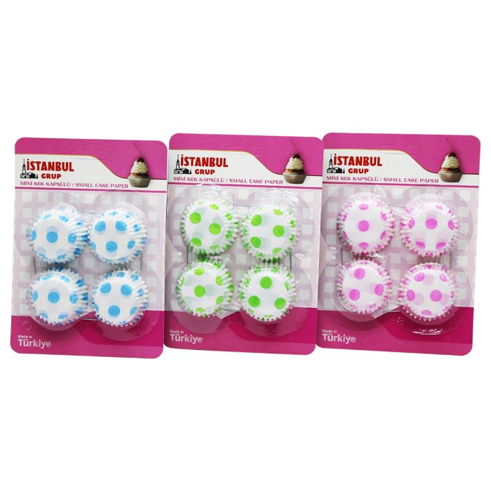 Mini Muffin Kağıt Kek Kapsülü - Paket İçinde 60 Adet Vardır (4915) Go-53-vice/(1395)