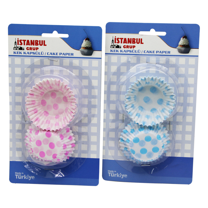 Mavi Kartela - Orta Muffin Kağıt Kek Kapsülü (4915) Go-53-vice/(1395)