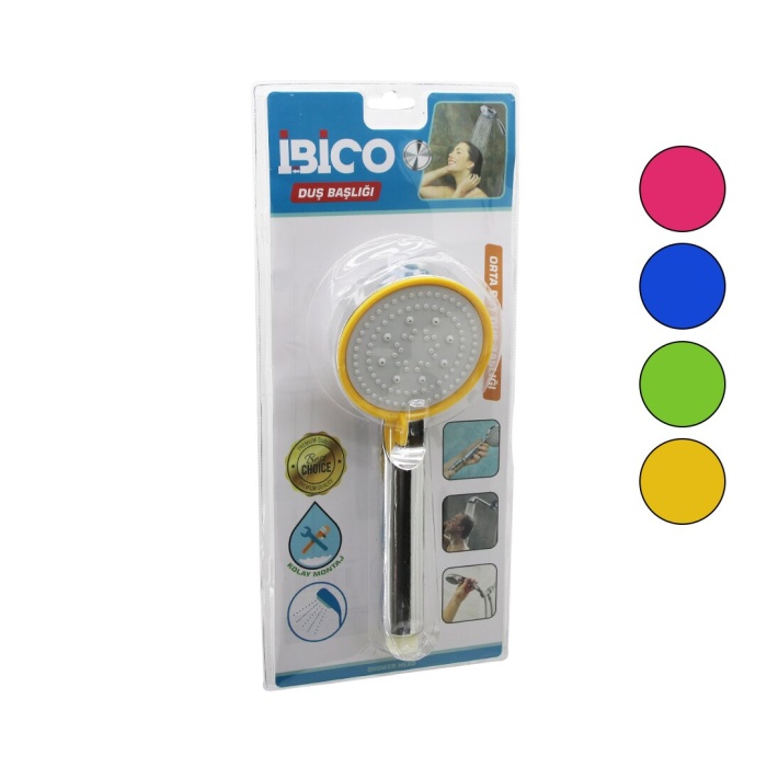 Orta Boy Yuvarlak=8.7cm Duş Başlık Kademeli Vakumlu Krom Gövde-renk.kenar-beyaz Zeminsap:14cm (4915) Go-53-vice/(1395)