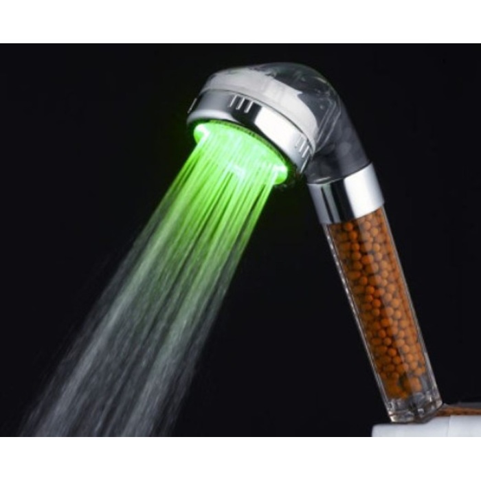 Renk Değiştiren Led Işıklı Tasarruflu Tazyikli Duş Başlığı (4915) Go-53-vice/(1395)