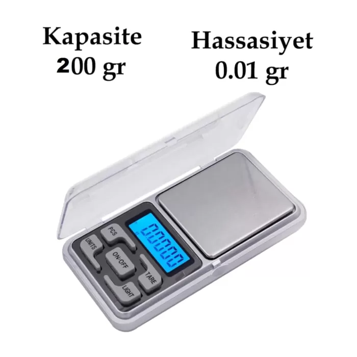 Dijital Hassas Elektronik Kuyumcu Cep Terazisi Tartı 200 Gr / 0.01 Gr (4915) Go-53-vice/(1395)